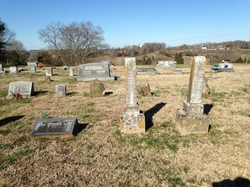 Cemetery before restoration.
